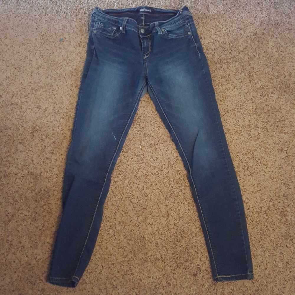 Dark washed long jeans